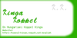 kinga koppel business card